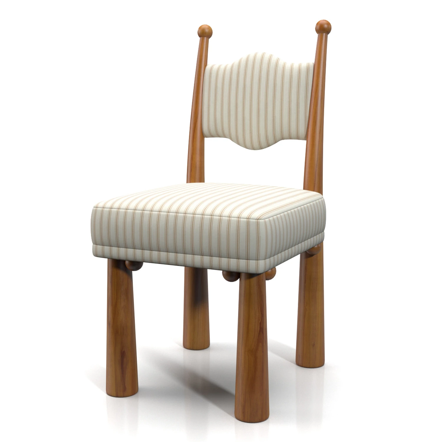 Mawu Sculpted Oak Chair 3D Model_01